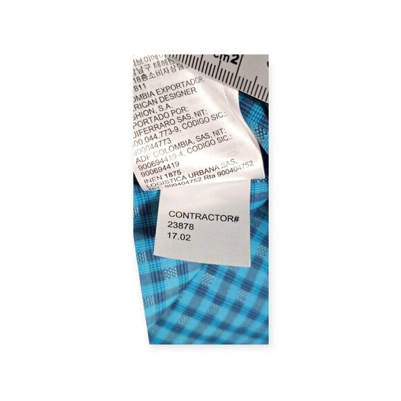 Calvin Klein "Infinite Cool" Non-Iron Shirt - Men's Medium, Blue Gingham/Checker - Picture 6 of 9